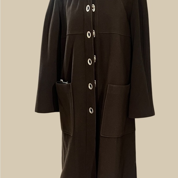 SALE📱Philosophy by Alberta Ferretti Chic Brown Coat – Patch Pockets - Picture 11 of 12
